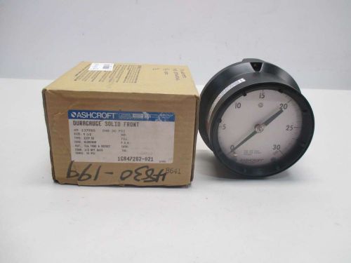 New ashcroft 45 1379ss 04b 0-30psi 4-1/2 in 1/2 in npt pressure gauge d482251 for sale