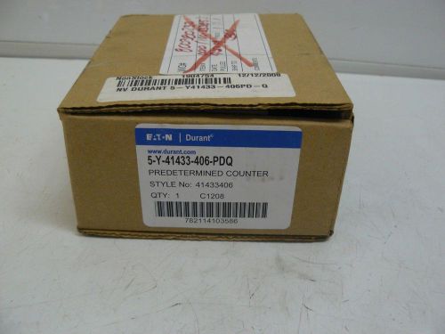 NEW EATON DURANT 5-Y-41433-406-PDQ PREDETERMINED COUNTER 5 DIGIT PANEL MOUNT