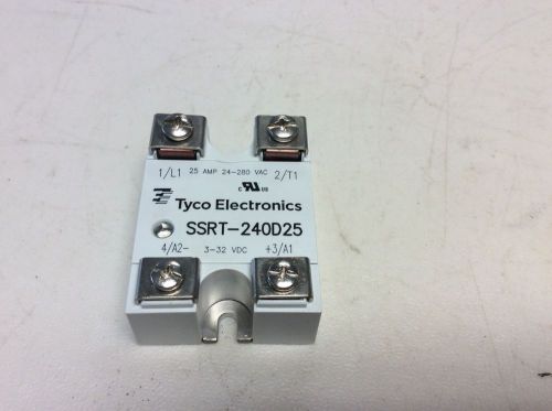 Tyco ssrt-240d25 solid state relay 3-32 vdc input 24-280 vac contact ssrt240d25 for sale