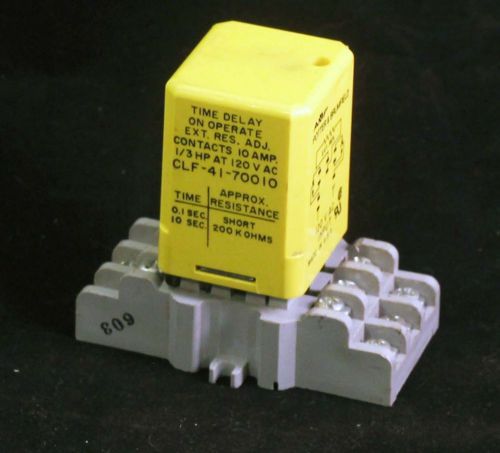 POTTER BRUMSFIELD AMF CLF-41-70010 TIME DELAY RELAY, 120 VAC, W/ 603 CONTACT BLO