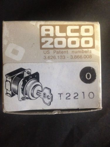 Alco Series 2000 Keyed Key Selector Switch Assembly Lock Out T2210