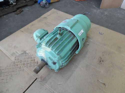 US ELECTRIC 10 HP MOTOR, 460V, 1725 RPM, W/ DINGS DYNAMICS R72035 BRAKE, USED