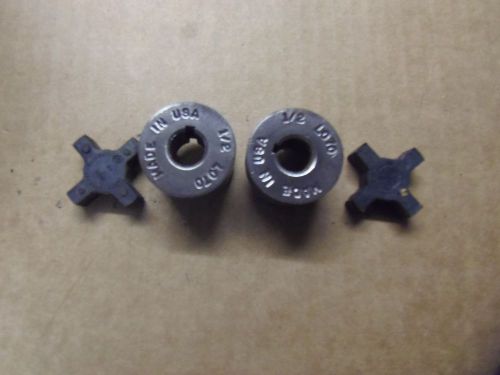 Lovejoy L 070 1/2&#034; x 1/2&#034; motor shaft coupler with 2 inserts