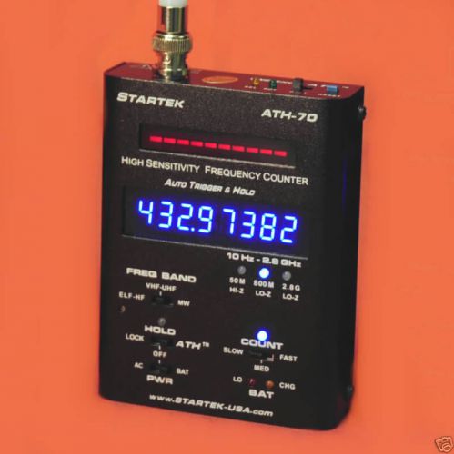 Startek ath-70 frequency counter 10hz - 2.8ghz + tcxo + 12 hr bat for sale