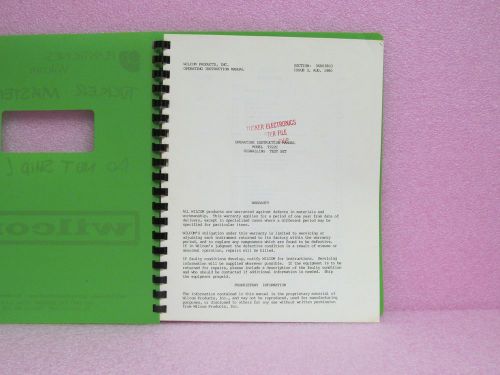Wilcom Manual T222C Signalling Test Set Operating manual (08/1980)