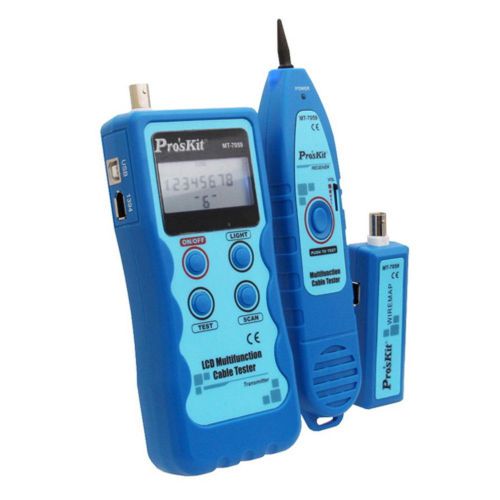 ProsKit MT-7059 LCD Display Multifunction Cable Tester Wire LAN Cable Tracing