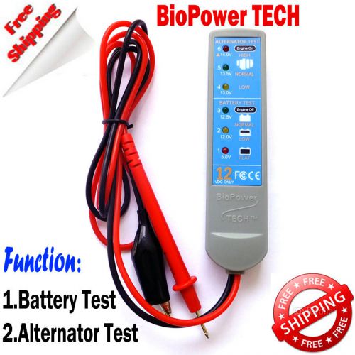 Biopower tech vehicle charging system analyzer with battery + alternator test for sale