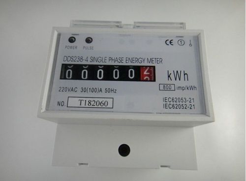 Single phase din-rail kilowatt hour kwh meter 220v 100a for sale