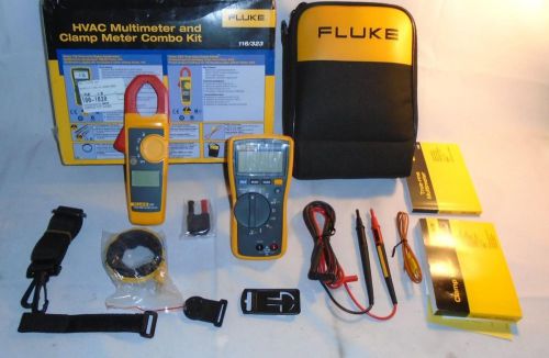 New!!! fluke 116/323 kit hvac multimeter and clamp meter combo kit for sale