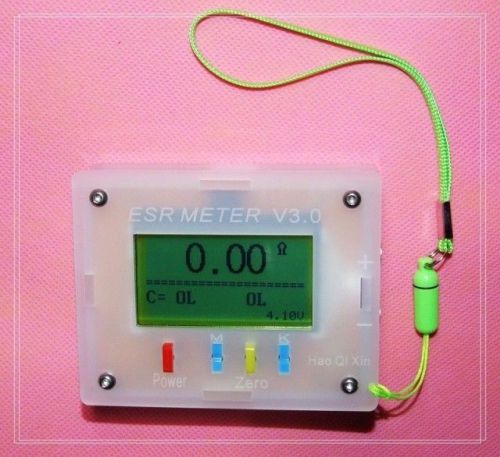 12864 IN-Circuit ESR Capacitance Resistance Meter RC Meter + Lion battery