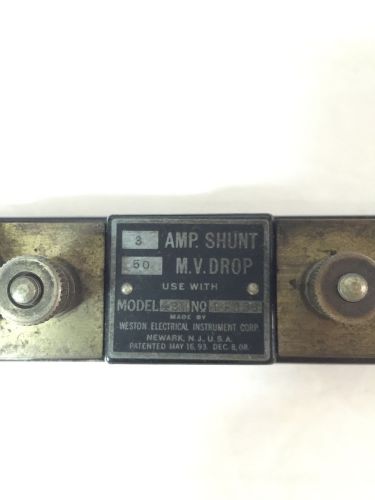 ANTIQUE ELECTRICAL 3 AMP SHUNT TRIP MADE IN THE USA BY WESTON ELECTRICAL