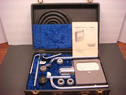 1959 Alnor Velometer with Case and Instruction Manual Complete with 7 Jets VGC