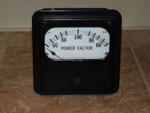 Vintage westinghouse 3 phase power factor meter, type ky-25 for sale