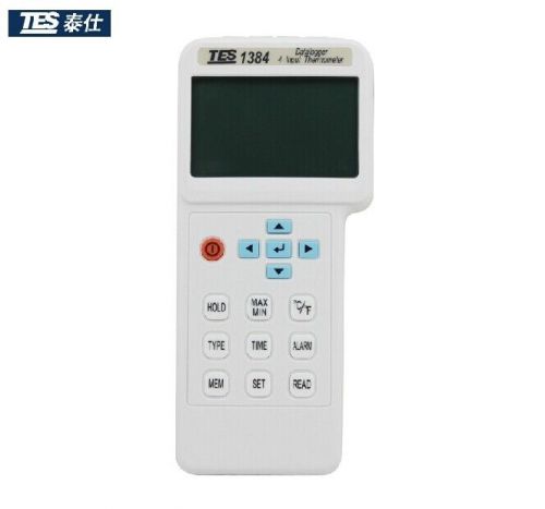 New TES-1384 4 Input Thermometer Datalogger Temperature Meter Tester