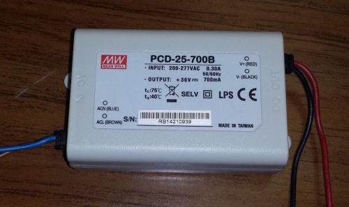 Mean Well PCD-25-700B 25W 700mA Power Supply LED Driver