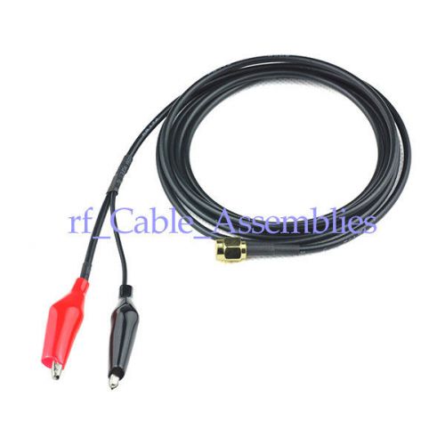 RG174 Coaxial Cable SMA Crimp + Crocodile Clip Test Lead Coax Cable 1.5Meter