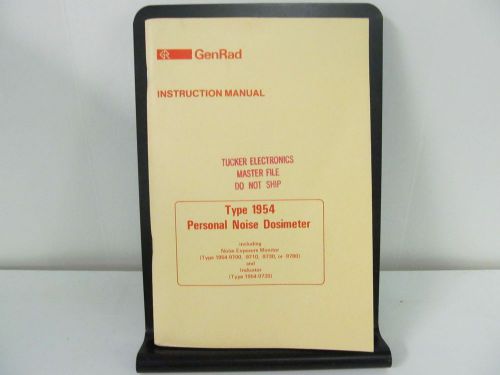 General Radio 1954 Personal Noise Dosimeter Instruction Manual w/schem.