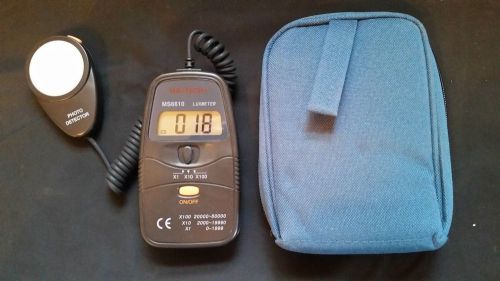 MASTECH MS6610 DIGITAL LUXMETER LIGHT METER  battery  and case included USED