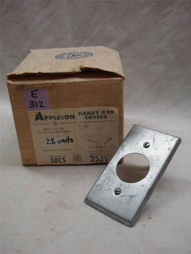 Appleton Handy Box Cover,  Box of 28,  For Flush 1-3/8&#034; Receptacles,  2539,  NIB