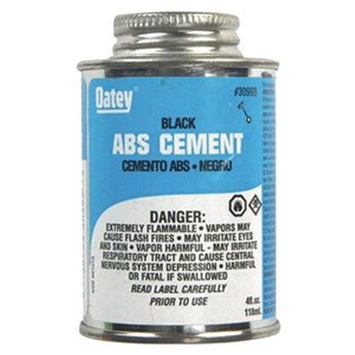 Oatey scs 30999 black abs medium solvent cement, 4 oz can for sale