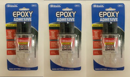 Lot 3 piece 2 PART CLEAR EPOXY GLUE WATERPROOF ADHESIVE (FREE SHIPPING)