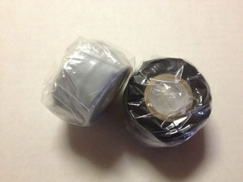 2 Rolls of SILICONE SELF FUSING TAPE , 1 Black &amp; 1 Grey, 1&#034;x 10 &#039;x 20 mil ea.