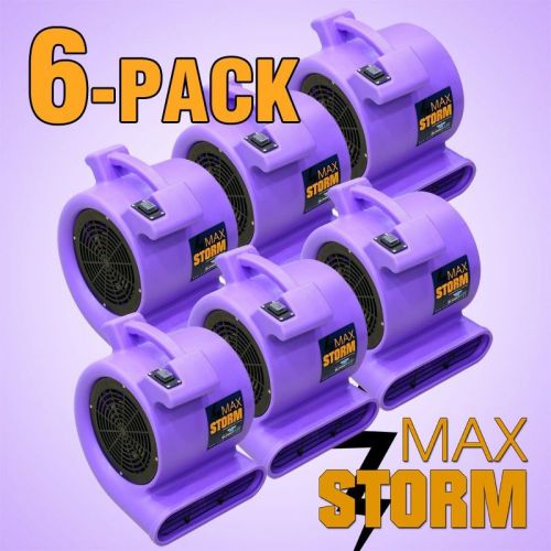 6-pack brand new! max storm 2800 cfm air mover carpet blower floor dryer fans for sale