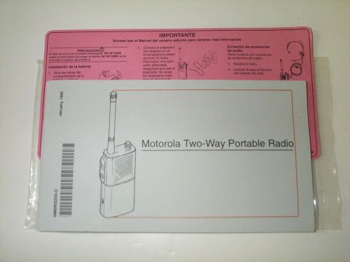 Motorola Radius SP10 Walkie-Talkie UHF/VHF LM Radio Owners Manual - 6880903Z55-0