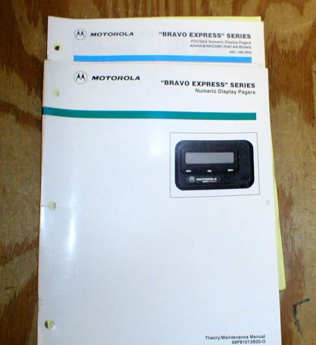 Motorola Bravo Express, UHF Pager Service Manual