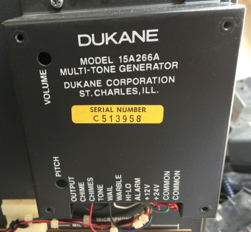 Dukane Corp. Multi-Tone Generator Model 15A266A