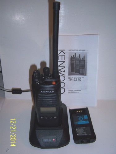 Kenwood tk 5210 k-2  transceiver with charger and speaker mike for sale