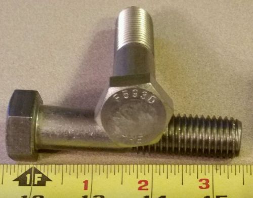 10 pcs. NEW 3/4&#034;-10 X 3-1/2&#034; stainless steel hex bolts