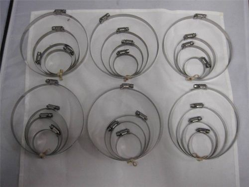 Lot of 24 Assorted Size Tridon Stainless Steel Hose Clamps ?38/63mm - ?114/165mm