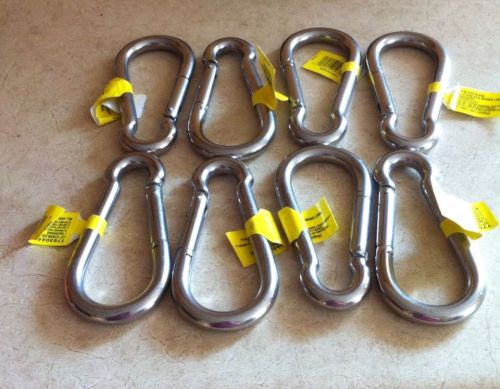 Spring snap 450 lb zinc stainless steel 4-1/2&#034; overall 5/8&#034; opening  quantity 8 for sale