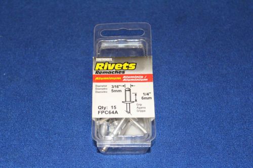 SUREBONDER - FPC64A - RIVETS - 3/16&#034; DIA X 1/4&#034; GRIP  (15 PER PKG)