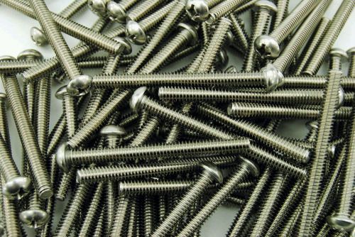 (100) stainless steel phillips pan head 1/4-20 x 2-3/4 machine screw 18-8 for sale