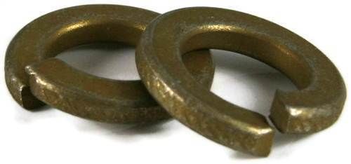 Grade 8 Split Ring Lock Washer 1/2&#034; Yellow Zinc 25/pcs