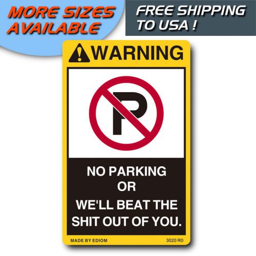 No parking sign warning sticker for home car carbarn carport garage truck spot for sale