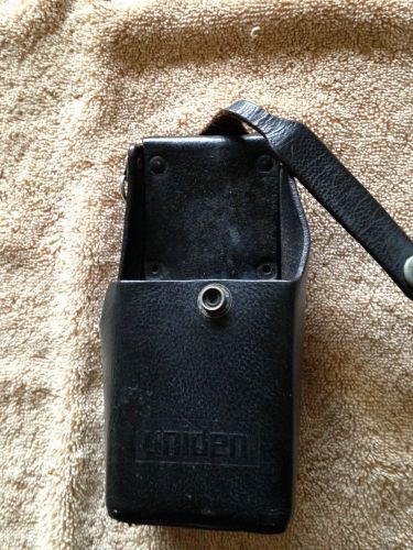 Black leather fireman&#039;s radio holder uniden for sale