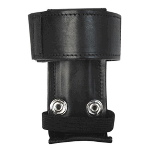 Boston Leather 5486-2 Black Clarino Deluxe Adjustable Radio Holder 4&#034; Tall