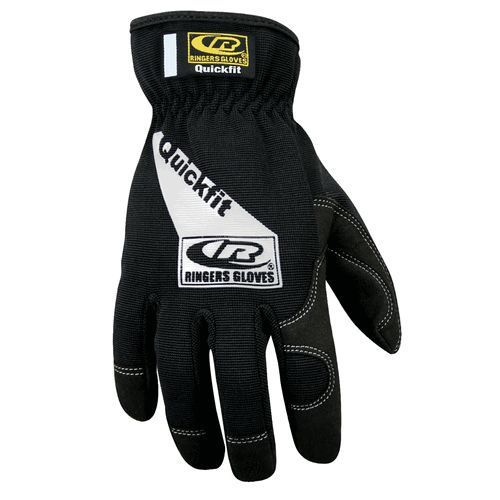 Ringer&#039;s 117-09 All Black Spandex Hidden-Seam Quick-Fit SNS Glove - Medium