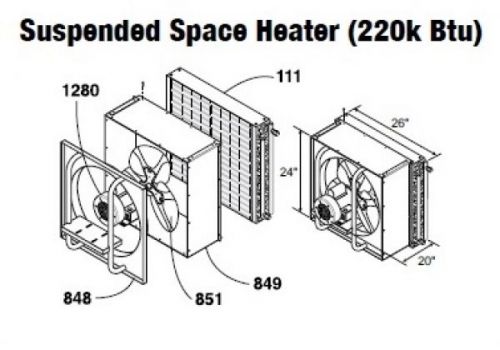Suspended space heater (220k btu) for sale
