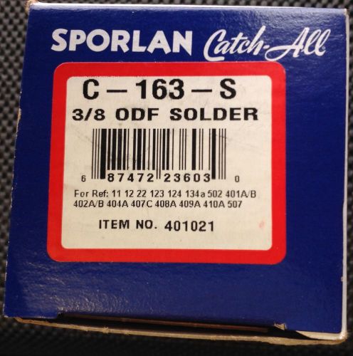 Sporlan Catch-All Filter Drier C-163-S 3/8&#034; ODF Solder Desiccant 16 cu. in. New