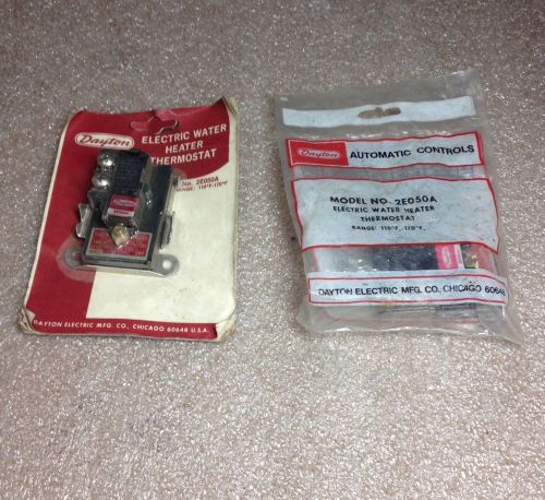 (rr23-4) lot of 2 dayton 2e050a electric water heater thermostats for sale