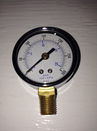 Replacement air compressor gauge 1/4&#034; npt lower mount 300 psi with 2&#034; dial 22 for sale