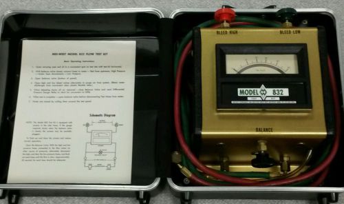 Bell &amp; gossett thrush  mid-west model 832 flow test kit for sale