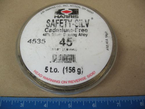 Harris #4535 safety-silv cadmium free 45% silver brazing alloy for sale