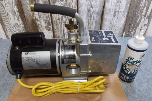 Jb dv-85 fast vac 3 cfm deep stage vacuum pump 115 v/60hz 85 litres/min with oil for sale