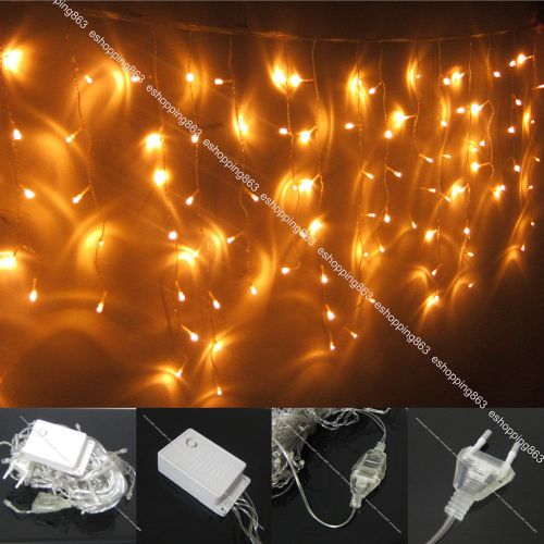 10ft 100 led warm white curtain icicle string fairy light for xmas decoration for sale