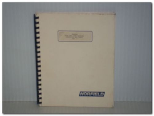 Norfield magnum door &amp; jamb machine operation &amp; parts original manual for sale